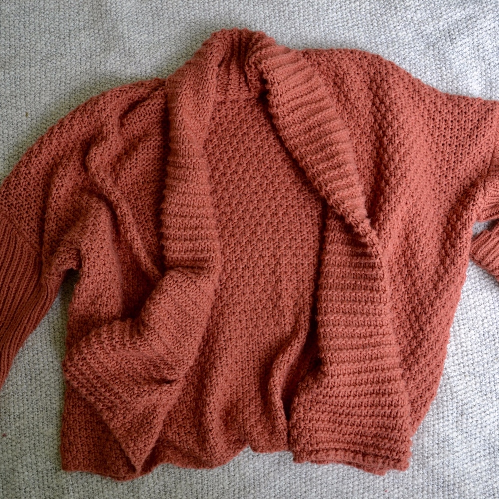 Forever 21 Cable-Knit Drape Cardigan